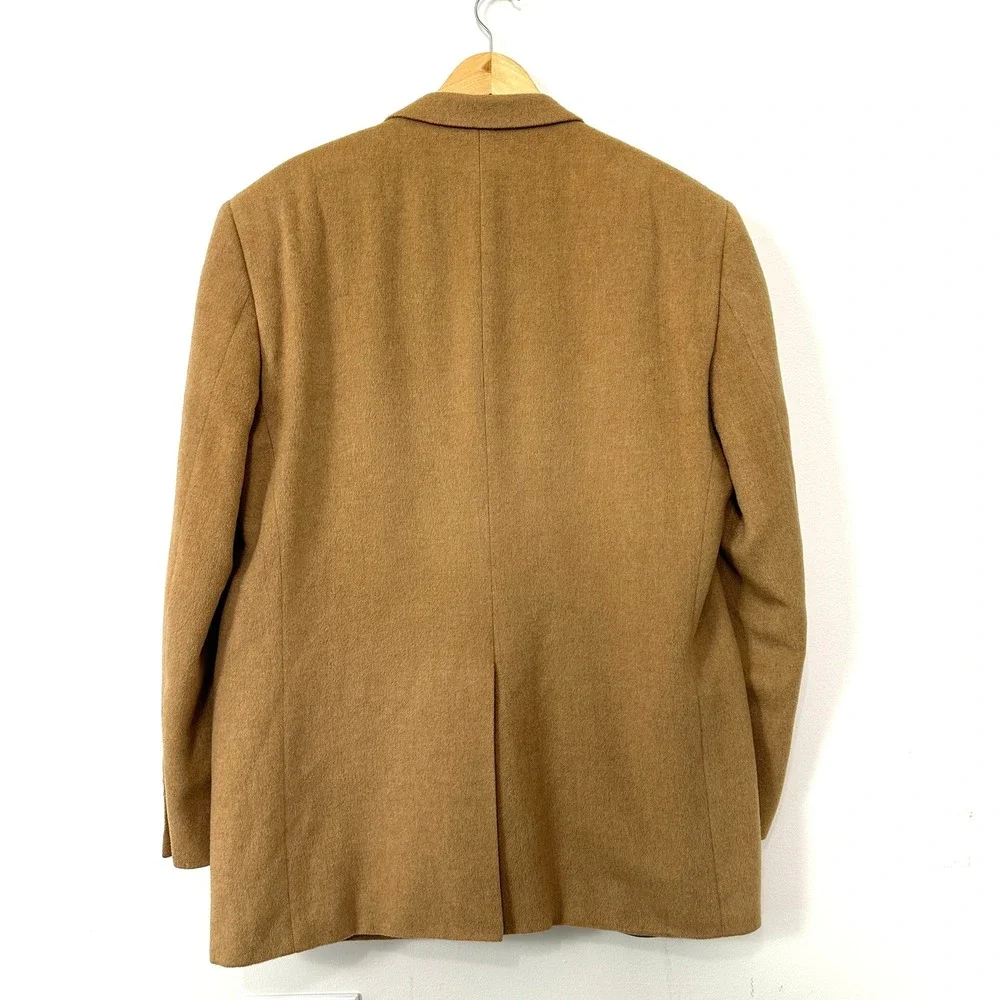 VTG 100% Camel Hair Sport Coat Blazer 44 Long Tan Brown Old Money Joseph & Feiss